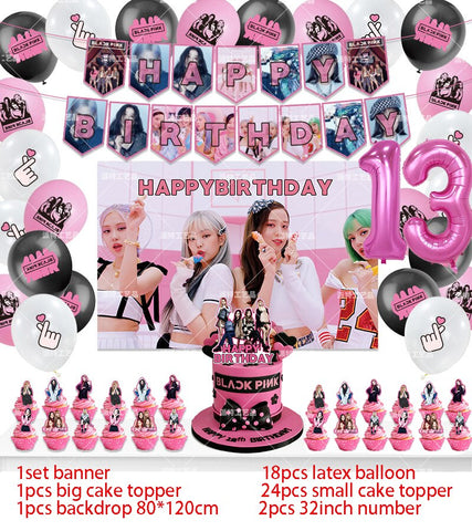 KPOP Black Pink Party Supplies & Happy Blink Party 💗💗