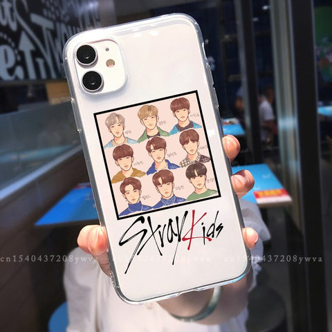Kpop Stray Kids Transparent Phone Case For iPhone