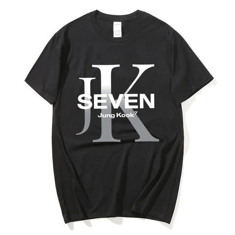 Kpop JUNG KOOK SEVEN JK TOUR Print T-Shirt