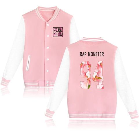 Kpop BTS Album Floral Print Baseball Jacket - KPOP SHOPS