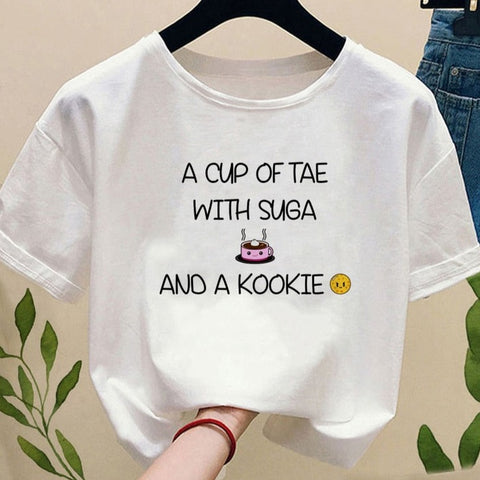 Kpop Tshirt - A Cup of Tea with Suga and Kookie