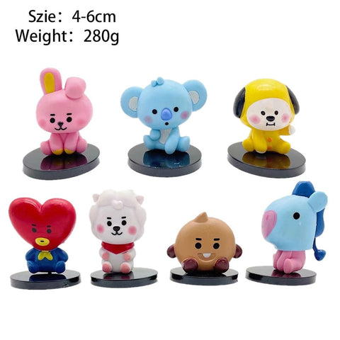 BTS Cute Doll Figurine Set - KPOP SHOPS